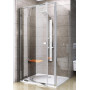 Стенка для душевой кабинки Ravak PIVOT PPS-100 Transparent, белый профиль, стекло 90GA0100Z1