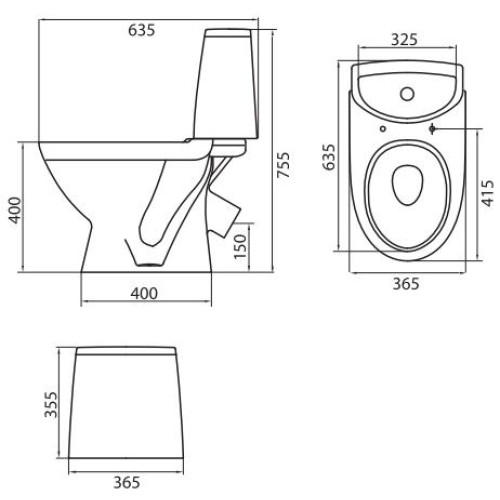 Унітаз-компакт Kolo RUNA з сидінням Duroplast (косий випуск) L89201000