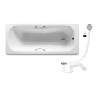 Ванна прямоугольная ROCA PRINCESS 170 x 75см, с ручками + Сифон для ванны Viega Simplex, A220270001+311537