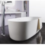 Ванна отдельностоящая VOLLE SOLID surface 168x80x53 см, овальная каменная, 12-40-036