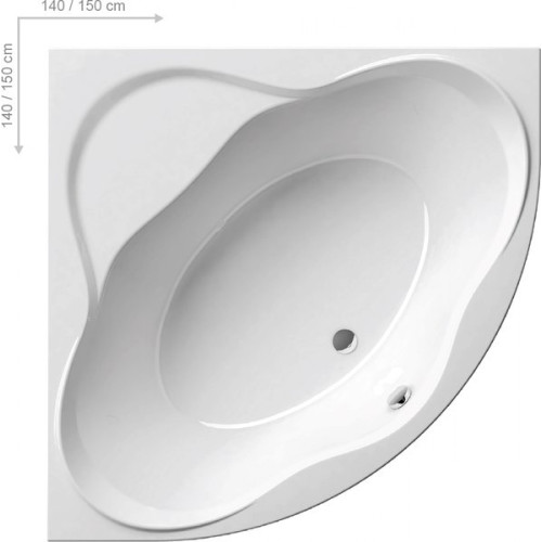 Ванна Ravak NEW DAY 150 X 150 угловая (симметричная), C661000000