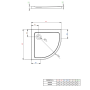 Душовий піддон RADAWAY Doros A, 80x80 см, SDRA8080-01