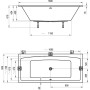 Ванна акриловая Ravak Formy 02 Slim 180 C891300000
