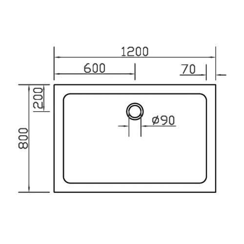 Душевой поддон Eger 120x80 см SMC, прямоугольный 599-1280S