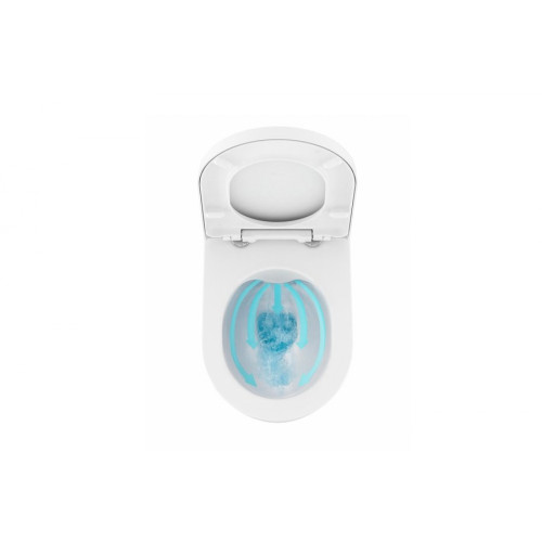 Подвесной унитаз Ravak Uni Chrome, без сидения, безободковый, X01535