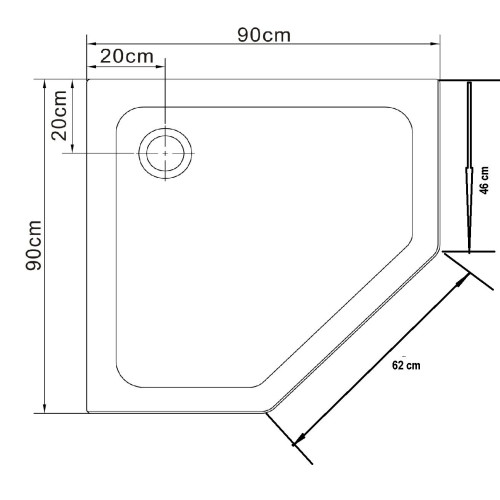 Душевая кабина Eger Stefani 90x90 на мелком поддоне, 599-535