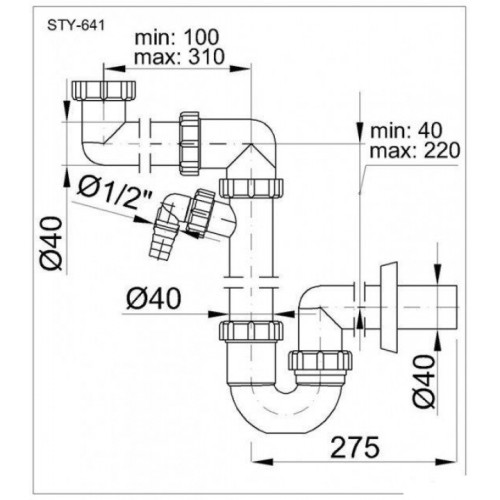 Сифон STYRON STY-641