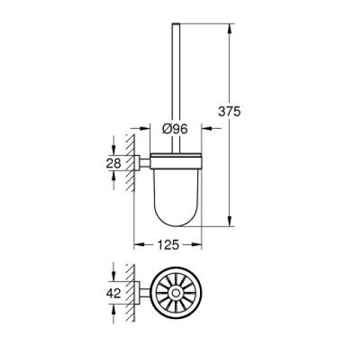 Туалетный ерш GROHE ESSENTIALS CUBE 40513001