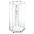 Душевая кабина IDO SHOWERAMA 10-5 Comfort пятиугольная 100x100см, профиль серебристый, прозрачное стекло/матовое стекло, 558.486.00.1