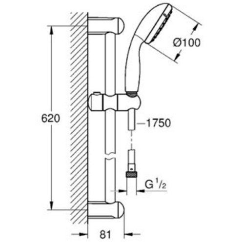 Набор смесителей для ванны GROHE BauEdge 123365S (23330000 + 32820000 + 27598000)