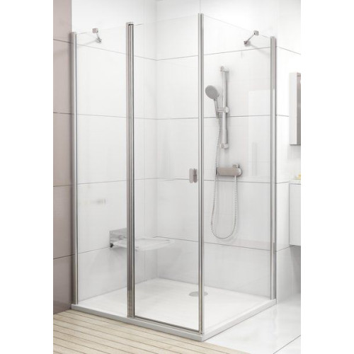 Стенка для душевой кабинки Ravak CHROME CPS - 100 Transparent, профиль сатин, стекло 9QVA0U00Z1