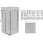 Прямокутна душова кабіна Ravak BRILLIANT BSDPS - 120x80 R Transparent, хром, безпечне скло, 0UPG4A00Z1