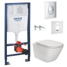 Комплект инсталляция GROHE RAPID SL 38721001 4в1 + унитаз ROCA GAP с сидением, A34H470000+38721001+37131000