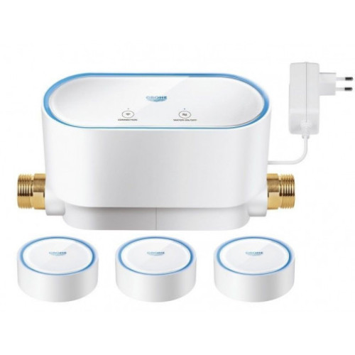 Комплект: Интеллектуальный контролер воды Grohe SenseGuard + 3 Датчика воды Grohe Sense 22502LN0
