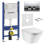 Інсталяція GEBERIT Duofix 458.126.00.1 + підвісний унітаз Roca the GAP Rimless SoftClose, A34H47C000+458.126.00.1+115.135.21