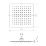 Верхний душ IMPRESE, с 1 типом струи, SQ200SS2