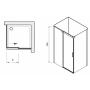 Душевой уголок Ravak Matrix MSDPS-110/80 L сатин+Transparent, 0WLD4U00Z1