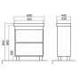 Тумба AQUA RODOS Валенсія 60 см з умивальником Frame, АР000040208