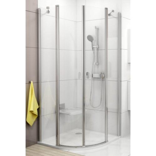 Кутова душова кабіна Ravak CHROME CSKK 4 - 80 Transparent полірований алюміній безпечне скло 3Q140C00Z1
