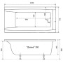Ванна Triton Джена 150x70 Прямоугольная + ножки
