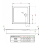 Душовий піддон RADAWAY Doros C Compact, 80x80, SDRC8080-05