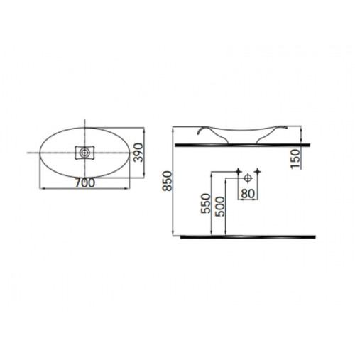Умивальник Idevit Frond 0101-1405-12 Silver