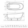Ванна RADAWAY Nikia 175x78x60 см, WA1-41-175x078U-B