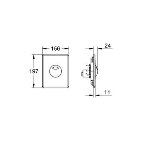 Кнопка змиву для інсталяції Grohe SKATE 38862SD0, сталева