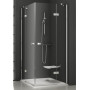 Душова штора Ravak SMARTLINE SMSRV 4 - 80 Transparent, безпечне скло, профіль хром