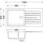 Кухонна мийка Apell Pietra Plus біла PTPL1001GW