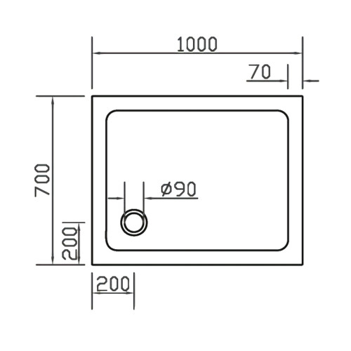 Поддон Eger SMC 100x70 прямоугольный (599-1070S)