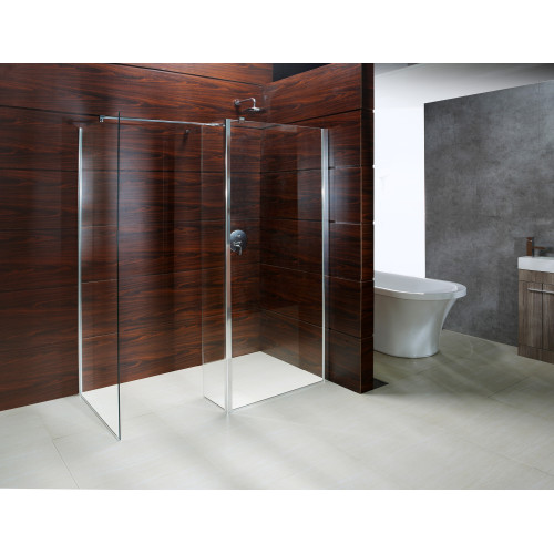 Стінка для душу VOLLE WALK-IN 40*190 см, Безпечне безпечне прозоре скло 8мм, 18-07-40
