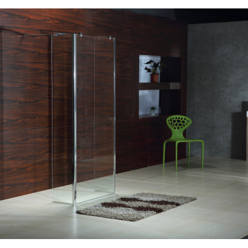 Стінка для душу VOLLE WALK-IN 40*190 см, Безпечне безпечне прозоре скло 8мм, 18-07-40