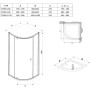Душова кабіна Ravak PIVOT PSKK 3 - 90 Transparent, скло, білий профіль, 37677100Z1
