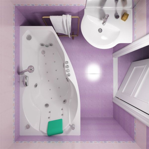 Гідромасажна ванна Triton Бриз права 1500х950х670 (гідро+спинний)