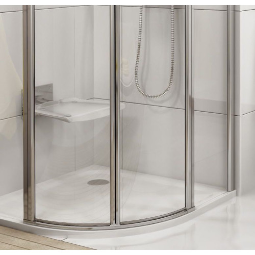 Душова штора Ravak CHROME CSKK 4 - 90 Transparent, профіль сатин, безпечне скло