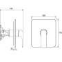 Смеситель скрытого монтажа Ravak Flat для R-box Vari RB 072.50, X070124