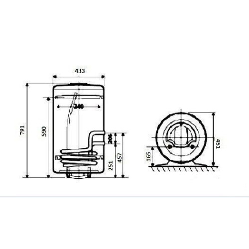 Водонагреватель Atlantic Combi CWH 080 D400-2-B, 854019