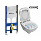 Комплект: Инсталляция GEBERIT Duofix + подвесной унитаз KOLO Style Rimfree + сидение Duroplast soft-close (458.126.00.1+L23120000+L20112000)