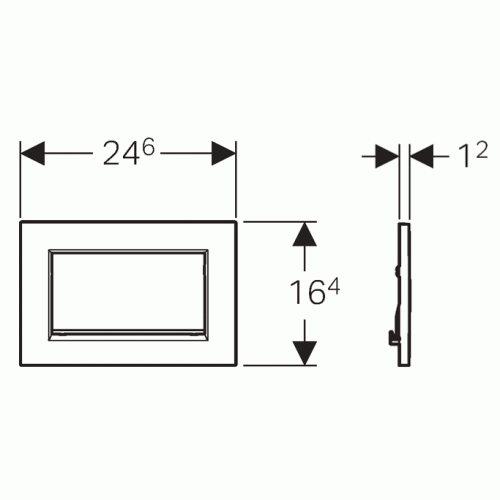 Кнопка змиву Geberit SIGMA 30, система змиву start/stop, хром глянсовий/шліфований хром/хром глянсовий