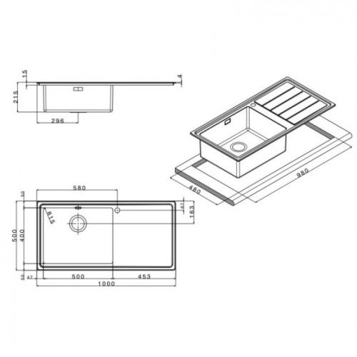Кухонная мойка Apell Linear Plus Polish LNP1001FLBC