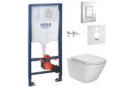 Комплект инсталляции Grohe 38772001 + унитаз Roca GAP Rimless A34H470000 с сидением Soft Close Slim,  A34H470000+38772001+37131000