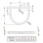 Душовий піддон RADAWAY Delos P, 100x90, 4Z19035-03N