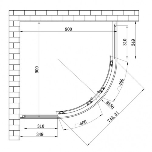 Душовий бокс Lidz Majatek SB90x90.BLA.LOW.TR LMSB9090BLALOWTR