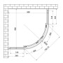 Душовий бокс Lidz Majatek SB90x90.BLA.LOW.TR LMSB9090BLALOWTR