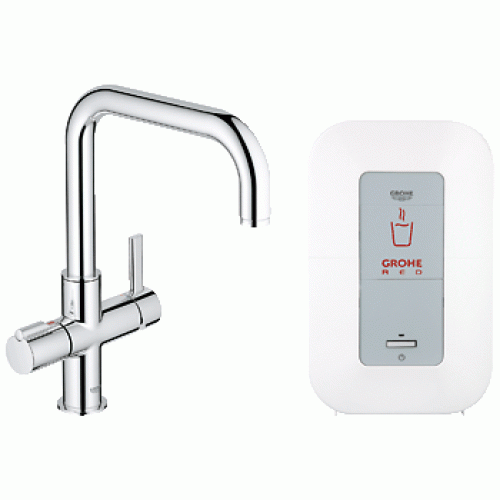 Смеситель и бойлер single (4 литра) для мойки Grohe RED Duo 30145000