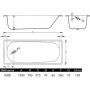 Ванна BLB EUROPA 140 x 70 прямоугольная стальная, B40E12001
