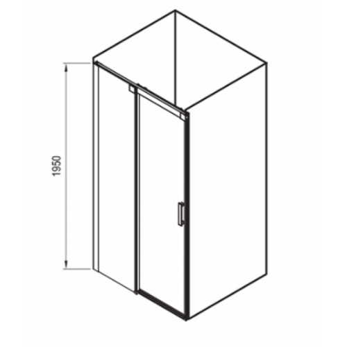 Душові двері Ravak Matrix MSD2-110 L полірований алюміній+Transparent, 0WLD0C00Z1