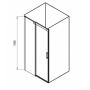 Душові двері Ravak Matrix MSD2-110 L полірований алюміній+Transparent, 0WLD0C00Z1