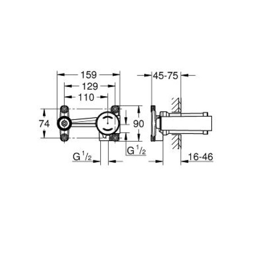 Скрытая часть смесителя Grohe 23571000